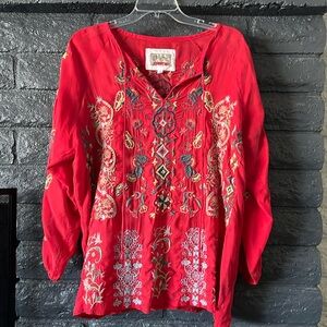 Johnny Was Red Blouse Large